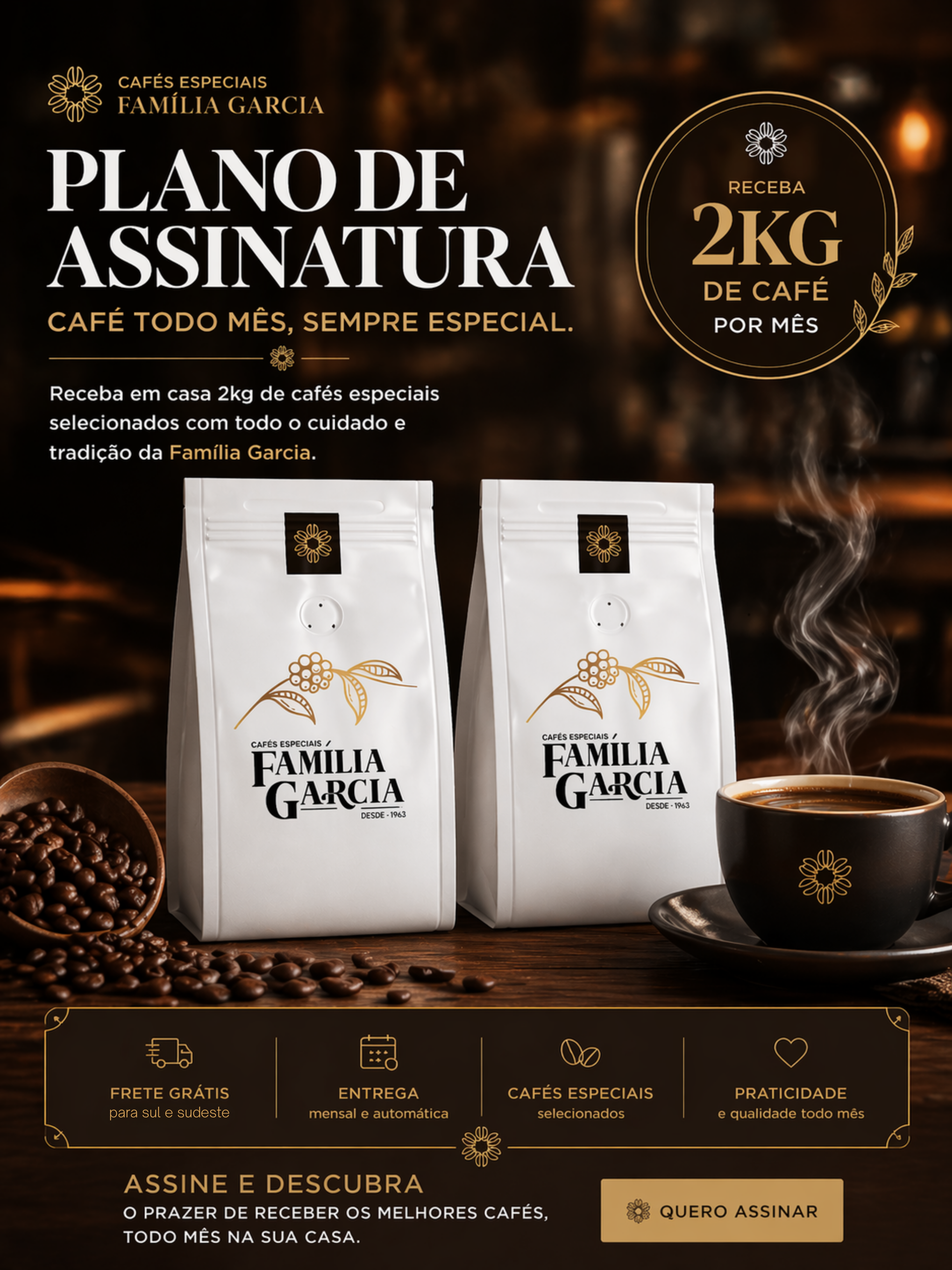 2kg por mês - Grãos
