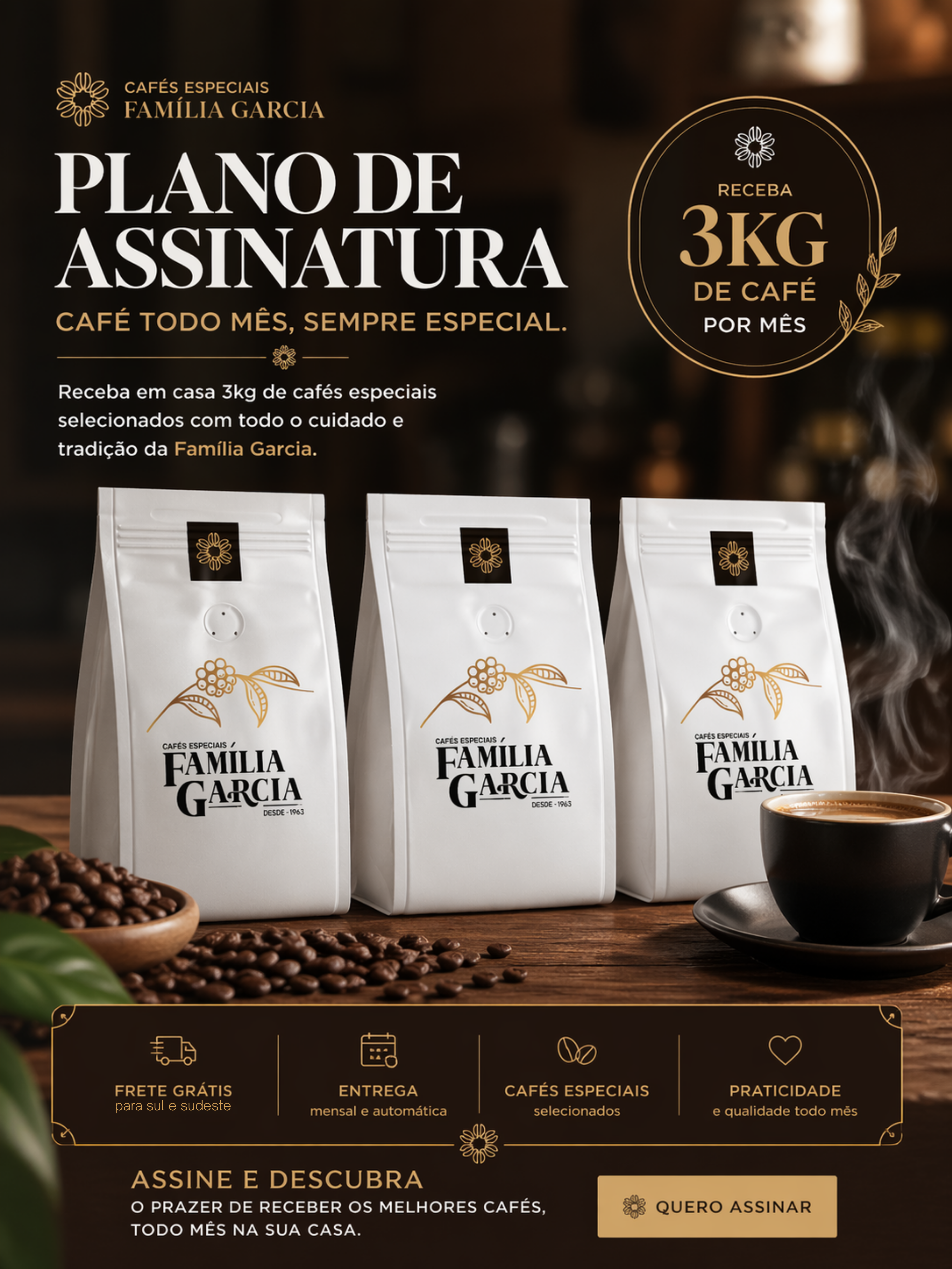 3kg por mês - Grãos