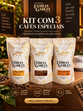 KIT DEGUSTAÇÃO FAMÍLIA GARCIA | 3 CAFÉS + CURSO + FRETE GRÁTIS