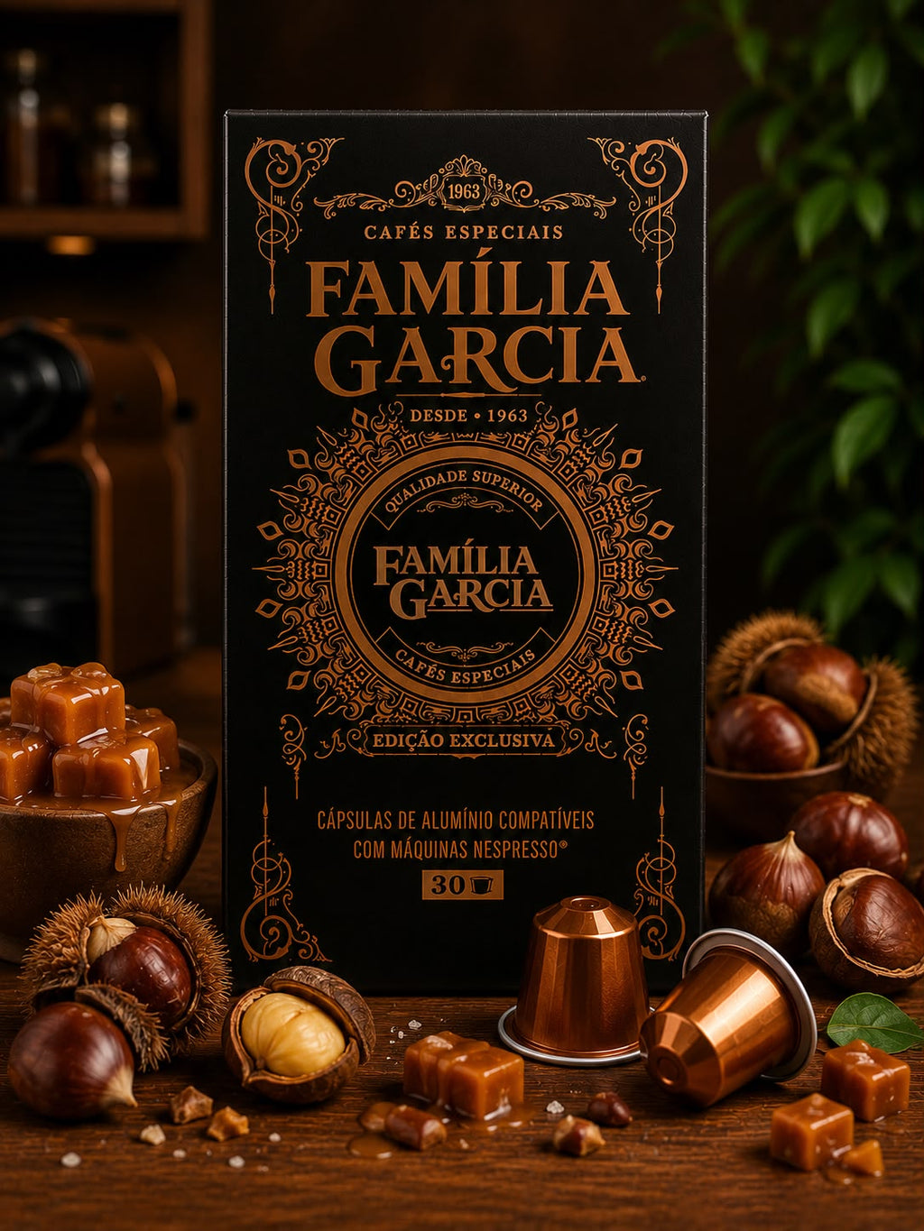 Cápsulas de Café Especial Castanha e Caremelo