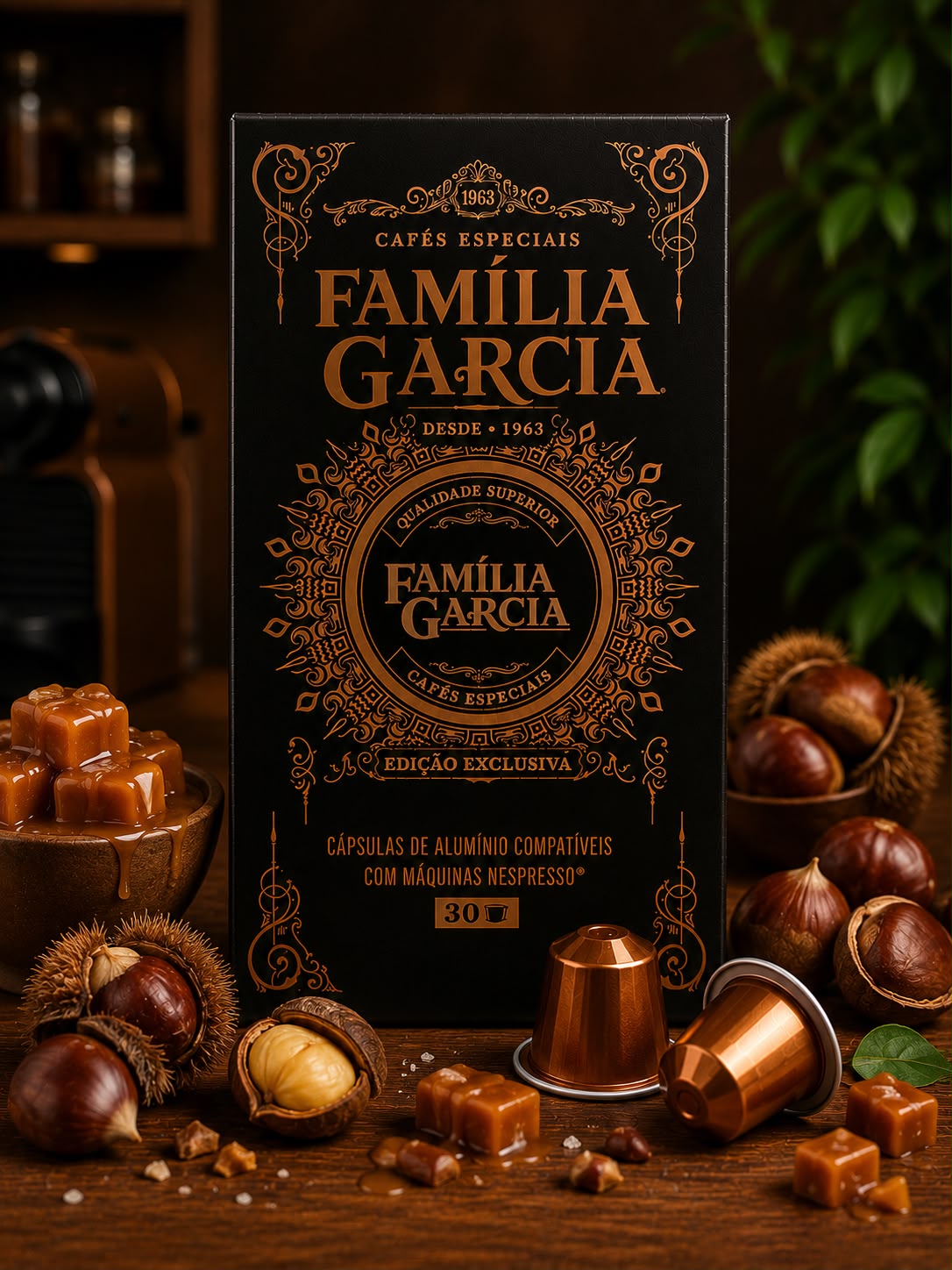 Cápsulas de Café Especial Castanha e Caremelo